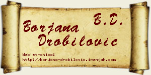 Borjana Drobilović vizit kartica